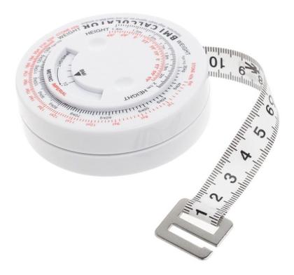 Imagem de Trena Antropométrica Fita Métrica Corporal Com Cálculo De Imc