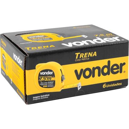 Imagem de Trena Curta De Aço 7,5 M X 25 Mm Caixa Com 6 Vonder