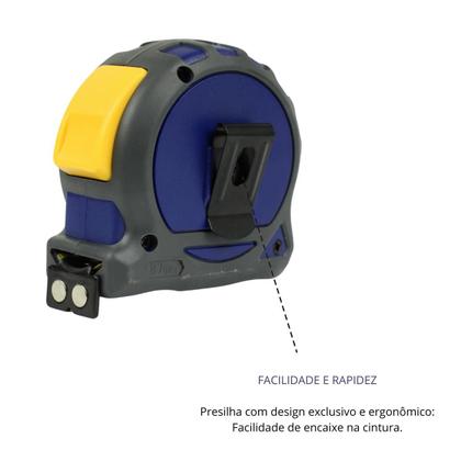 Imagem de Trena de Aço 8 Metros c Imã Emborrachada Profissional Irwin