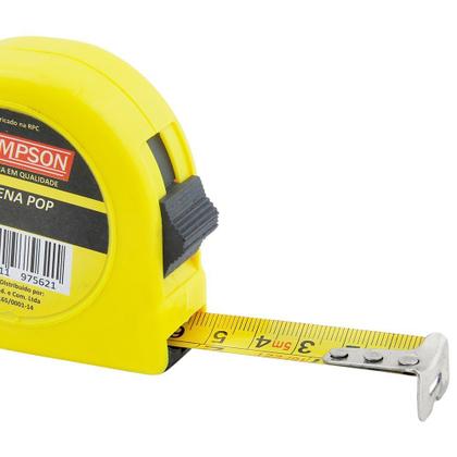 Imagem de Trena de Aço Pop com Trava e Alça para Transporte 7,5 m x 25 mm Thompson