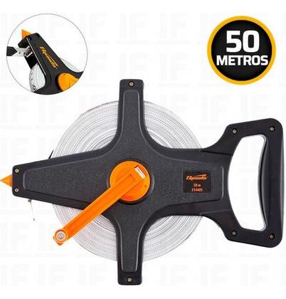 Imagem de Trena de pvc 50 metros 12,5mm com manivela Sparta
