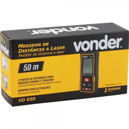 Imagem de Trena Digital Medidor Distancia Laser Vonder 50 Metros VD050