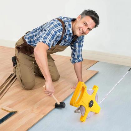 Imagem de Trena Fita Métrica 50 Metros em Fibra de Vidro com Manivela Ponta Conica