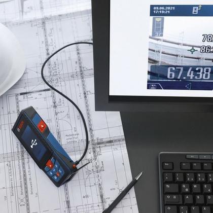 Imagem de Trena Laser Bosch Glm 150 27 C Alcance 150m Com Bluetooth