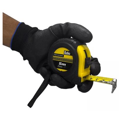 Imagem de Trena pedreiro emborrachada 5m 25mm c/auto trava obra ferramentas Preto Manual