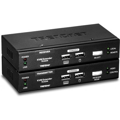 Imagem de TRENDnet Kit Extensor KVM para distâncias de até 100 m TK-EX4 Garantia 1 Ano