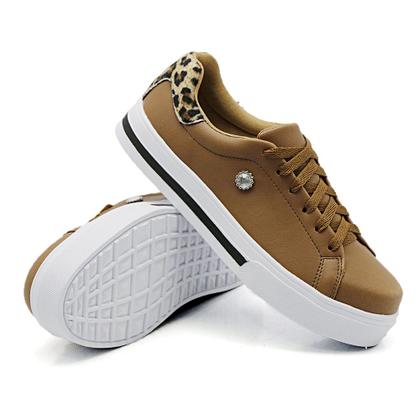 Imagem de Trenis Casual Feminino Confortavel Detalhe de Onça e Pedra