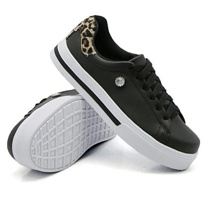 Imagem de Trenis Casual Feminino Confortavel Detalhe de Onça e Pedra