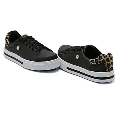 Imagem de Trenis Casual Feminino Confortavel Detalhe de Onça e Pedra