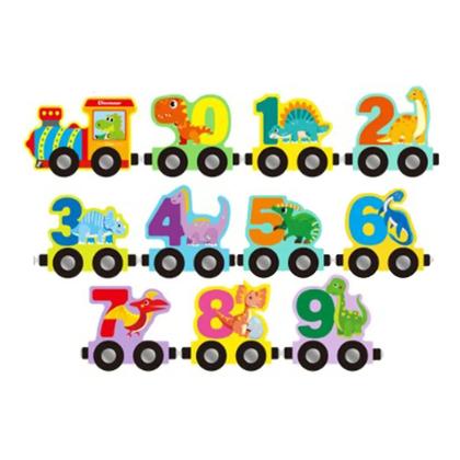 Imagem de Trenzinho Educativo De Madeira Com Números 0 A 9 Brinquedo Pedagógico Para Aprender Brincando Infantil Montessori Kizumba 7908487348628