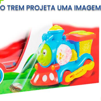 Imagem de Trenzinho Infantil Bate E Volta Luz e Som Reflete Dinossauro