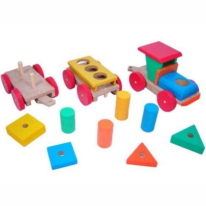 Imagem de Trenzinho Pedagógico com Pinos - Planeta Brinquedos