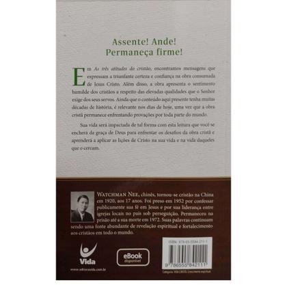 Imagem de Três Atitudes do Cristão, Watchman Nee - Vida