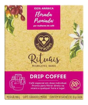 Imagem de Três Corações Drip Coffee FLORADA 10 Sachês 100g