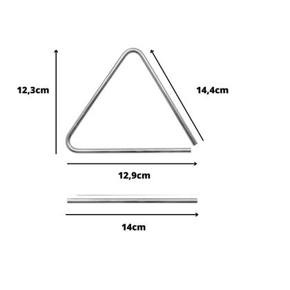 Imagem de Triângulo Musical Forró Alumínio Cromado 15cm Liverpool Novo