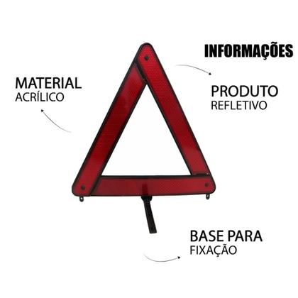 Imagem de Triangulo Sinalização Segurança Emergência Automotivo Carro