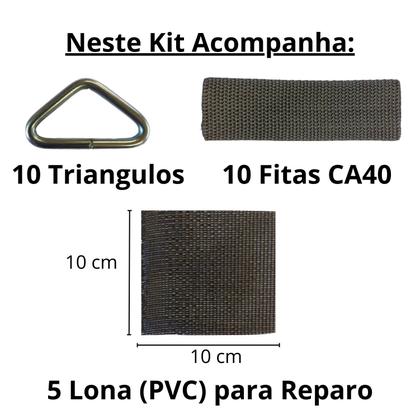 Imagem de Triangulos Com Fita Reforçada P/ Pula Pula 10 Pçs