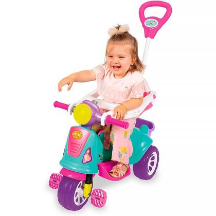 Imagem de Triciclo Avespa de Passeio ou Pedal com Haste Pink 3173 - Maral