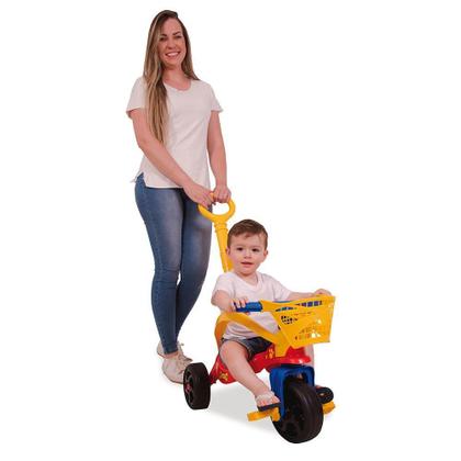 Imagem de Triciclo Cachorrinho com Empurrador Proteção e Cestinha Xalingo