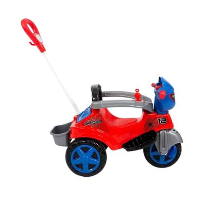 Imagem de Triciclo De Passeio Baby City Spider Com Pedal Buzina Haste Direcionável