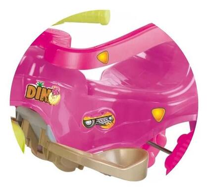 Imagem de Triciclo Dino Pink Rosa Multifuncional Magic Toys Tico-tico Dino Rosa