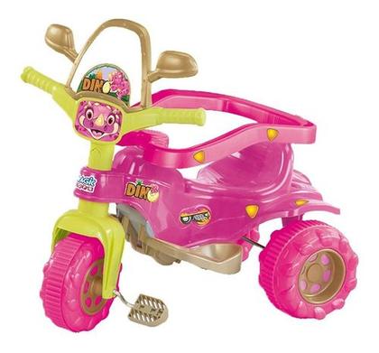 Imagem de Triciclo Dino Pink Rosa Multifuncional Magic Toys Tico-tico Dino Rosa