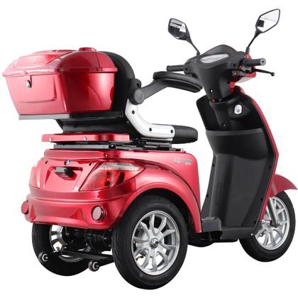 Imagem de Triciclo Elétrico 1000W Lítio Tração Reduzida Eko-10 PRO Vermelho - Não precisa de CNH