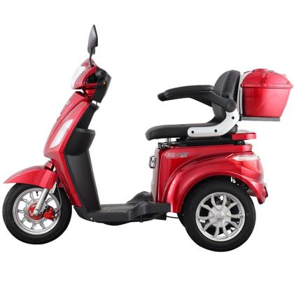 Imagem de Triciclo Elétrico 1000W Lítio Tração Reduzida Eko-10 PRO Vermelho - Não precisa de CNH