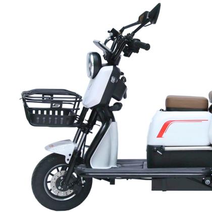 Imagem de Triciclo Elétrico 750W Fenix Branco 48V 22AH Tração Reduzida - Não Precisa de CNH
