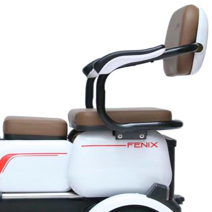 Imagem de Triciclo Elétrico 750W Fenix Branco 48V 22AH Tração Reduzida - Não Precisa de CNH