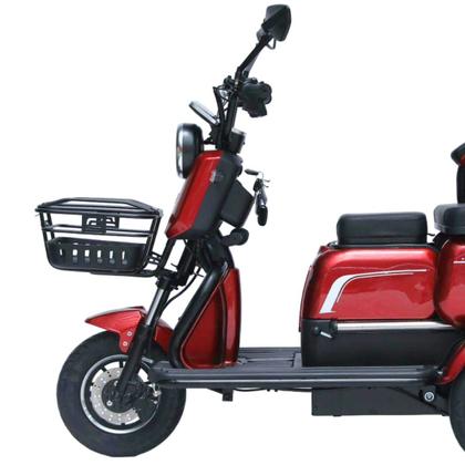 Imagem de Triciclo Elétrico 750W Fenix Vermelho 48V 22AH Tração Reduzida - Não Precisa de CNH