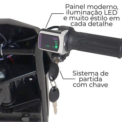 Imagem de Triciclo Elétrico Drift 360 36V 3 Velocidades Suporta 120kg