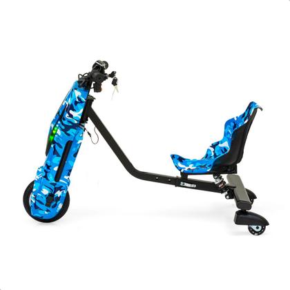 Imagem de Triciclo Elétrico Drift Motorizado 350w Adulto Infantil 6 8 Polegadas 3 Velocidades Bluetooth Led