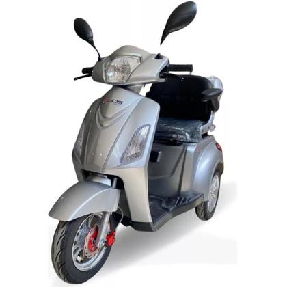 Imagem de Triciclo Elétrico Eko-10 Prata 1000W 48V 22AH Tração Reduzida - Não precisa de CNH