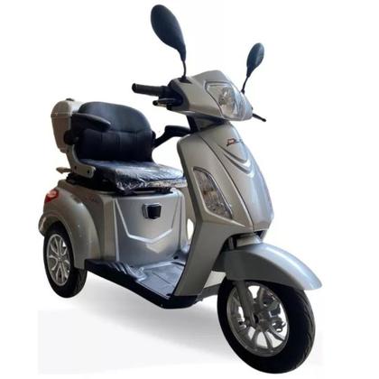 Imagem de Triciclo Elétrico Eko-10 Prata 1000W 48V 22AH Tração Reduzida - Não precisa de CNH