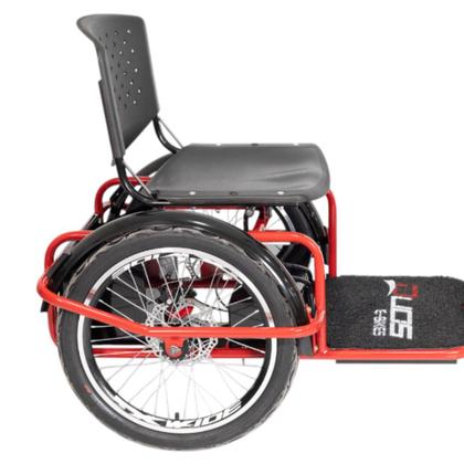Imagem de Triciclo Elétrico Kit 800W Ré Farol Retrovisor Alarme Fox Vermelho Não precisa de CNH