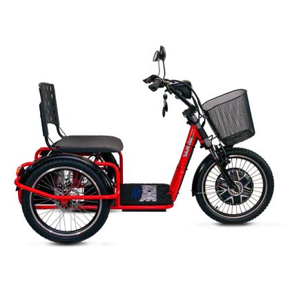Imagem de Triciclo Elétrico Machine Force 800W com Ré, Farol, Alarme e Cestinho