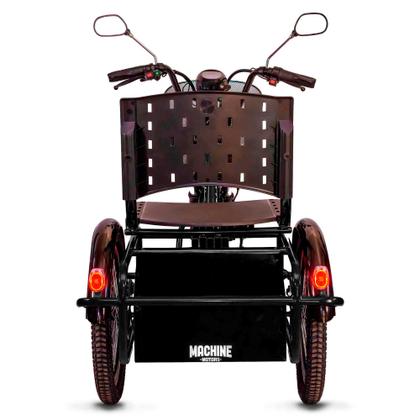 Imagem de Triciclo Elétrico Machine Force 800W com Ré, Farol, Alarme e Cestinho