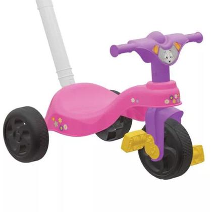 Triciclo Encantando Motinha Criança +2 Anos com Empurrador Pedais Pais e Filhos - Pais & Filhos Imagem de Triciclo Encantando Motinha Criança +2 Anos com Empurrador Pedais Pais e Filhos