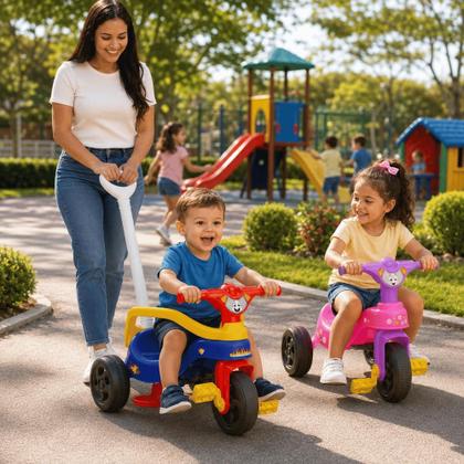 Imagem de Triciclo Fast com Empurrador - Pais & Filhos