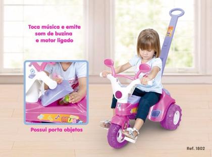 Imagem de Triciclo Infantil Baby Music Rosa Cotiplas