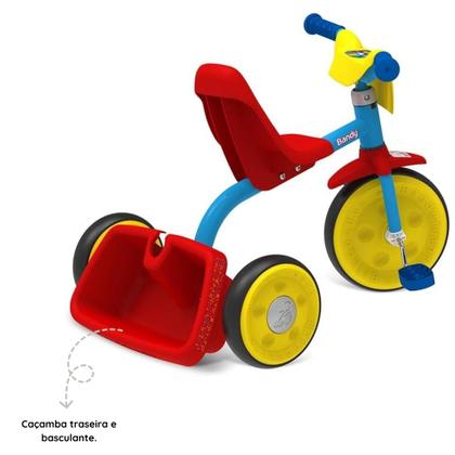 Imagem de Triciclo Infantil Bandeirante Bandy Com Carenagem Azul