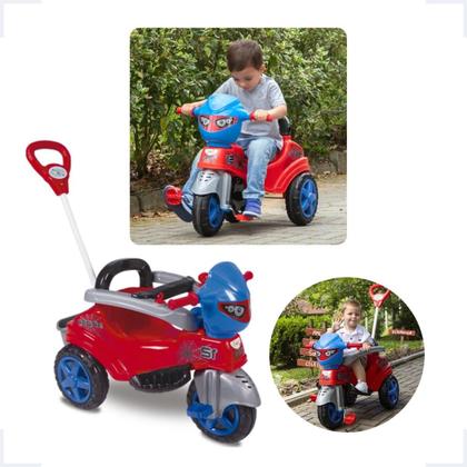 Imagem de Triciclo Infantil Bebê Motoca Passeio Empurrador Baby City