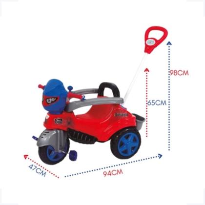 Imagem de Triciclo Infantil Bebê Motoca Passeio Empurrador Baby City