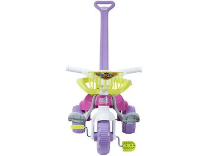 Imagem de Triciclo Infantil com Empurrador Tico Tico Rosa - Magic Toys