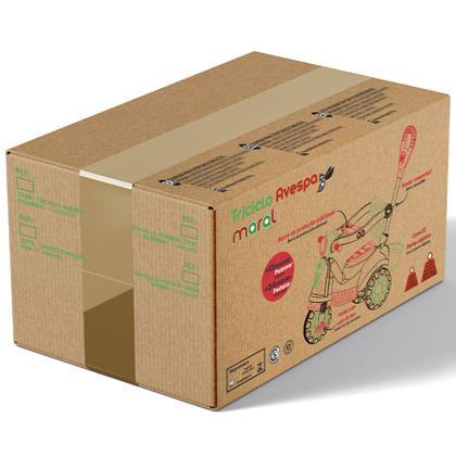 Imagem de Triciclo Infantil com Pedal 2 em 1 Maral Avespa Verde e Colorido 3191