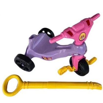 Imagem de Triciclo Infantil com Pedal Oncinha Racer Rosa Lilás Xalingo