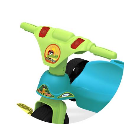 Imagem de Triciclo Infantil criança 24 Meses a 23 kg Sem empurrador Croco Racer Xalingo - 07754
