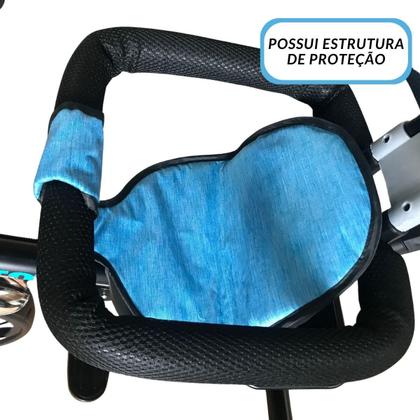 Imagem de Triciclo infantil de passeio com empurrador azul - importway