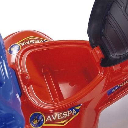 Imagem de Triciclo Infantil De Pedal 2 Em 1 Motoca Avespa Spider Maral